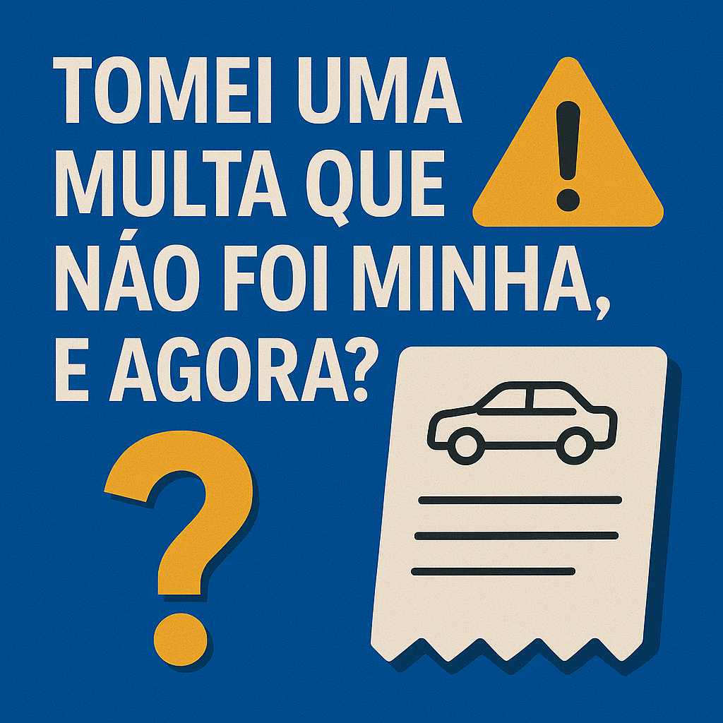 Tomei uma multa que não foi minha