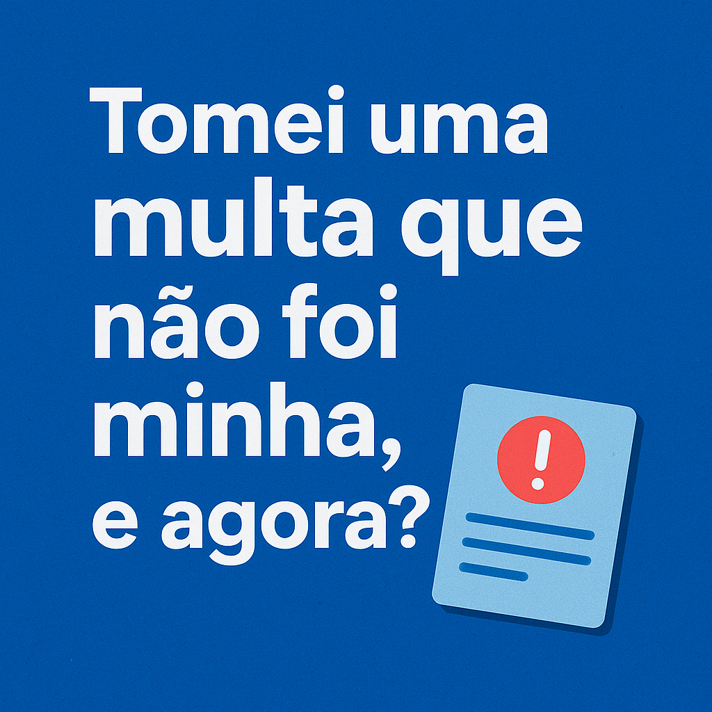 Multa de Trânsito que não foi minha, o que fazer?
